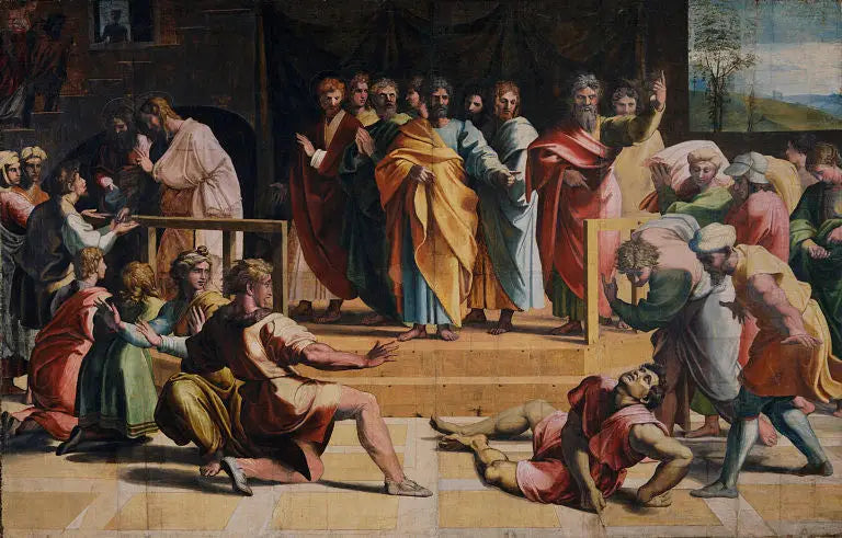De Dood van Ananias - Raphael Sanzio