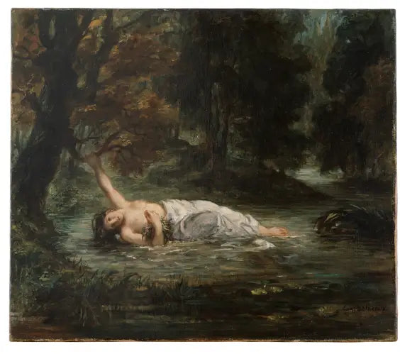 De Dood van Ophelia - Eugène Delacroix