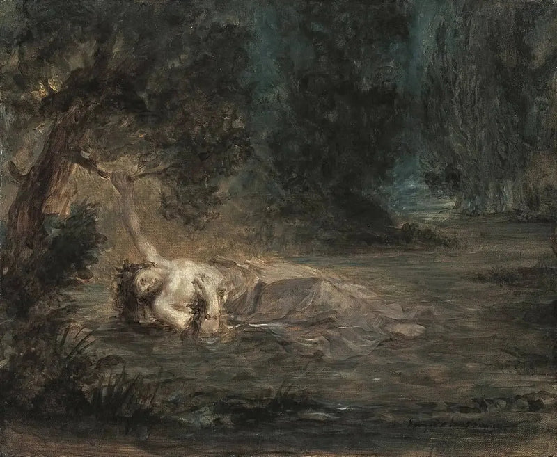 De Dood van Ophelia - Eugène Delacroix