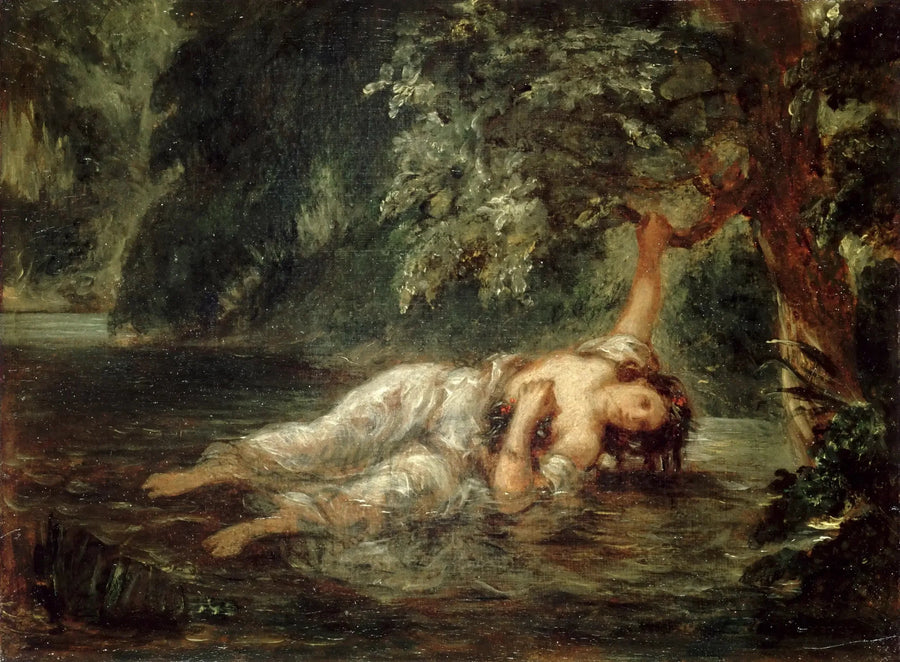 De Dood van Ophelia - Eugène Delacroix