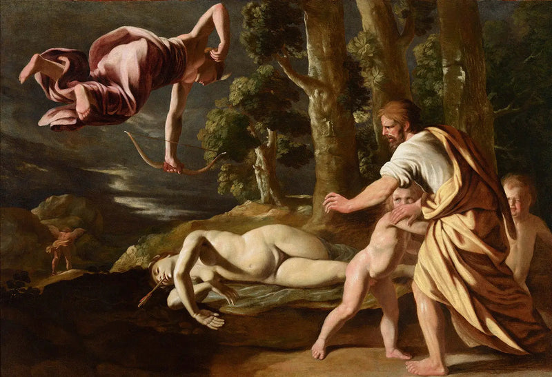 De dood van Chioné - Nicolas Poussin