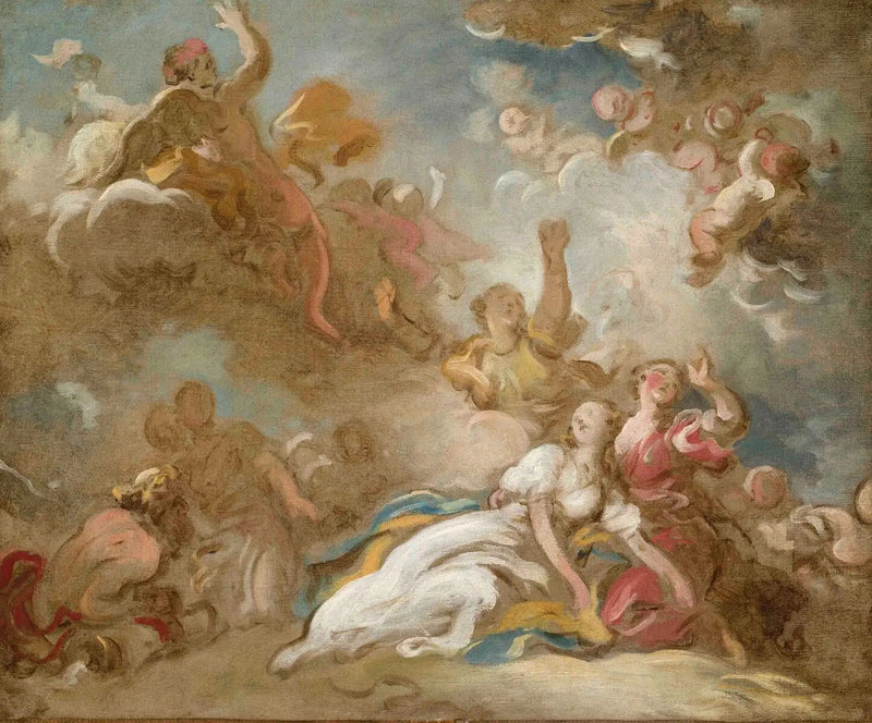 De dood van Cleopatra - Jean-Honoré Fragonard