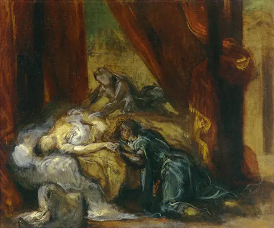 La mort de Desdémone - Eugène Delacroix image 1 copie de tableau peinte à la main