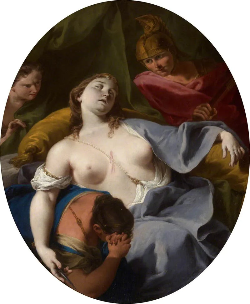 De dood van Lucrezia - Giovanni Battista Pittoni