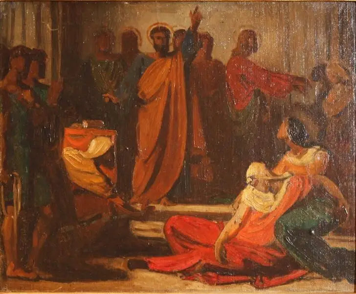 La Mort de Saphira - Léon Bonnat - Alpha Reproduction