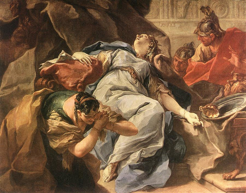 De dood van Sophonisbe - Giovanni Battista Pittoni