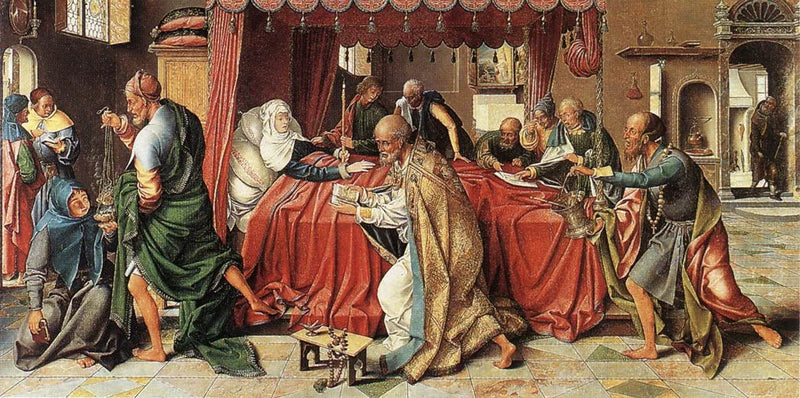De dood van de Maagd - Joos van Cleve