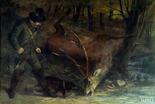 La mort du cerf - Gustave Courbet - Reproductions de tableaux et peintures haut de gamme