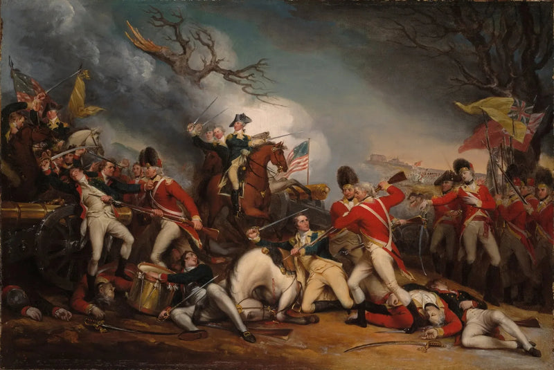 De dood van generaal Mercer bij de Slag bij Princeton, op 3 januari 1777 - John Trumbull

Source:
La mort du général Mercer à la bataille de Princeton, le 3 janvier 1777 - John Trumbull