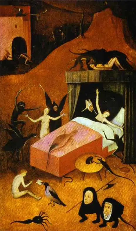 De dood van de verdoemde - Hieronymus Bosch