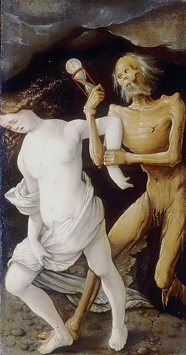 De dood achtervolgt een jong meisje - Hans Baldung Grien