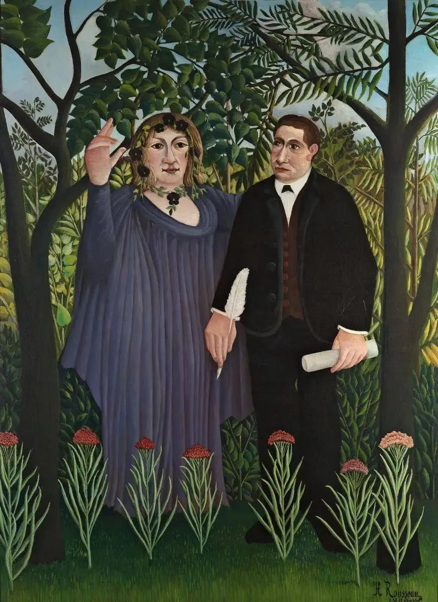 De muze die de dichter inspireert - Henri Rousseau
