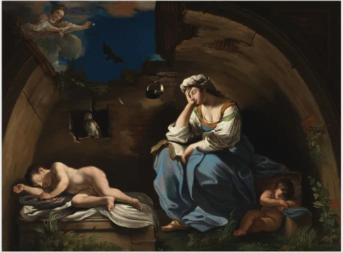 De peinzende muze - Guercino