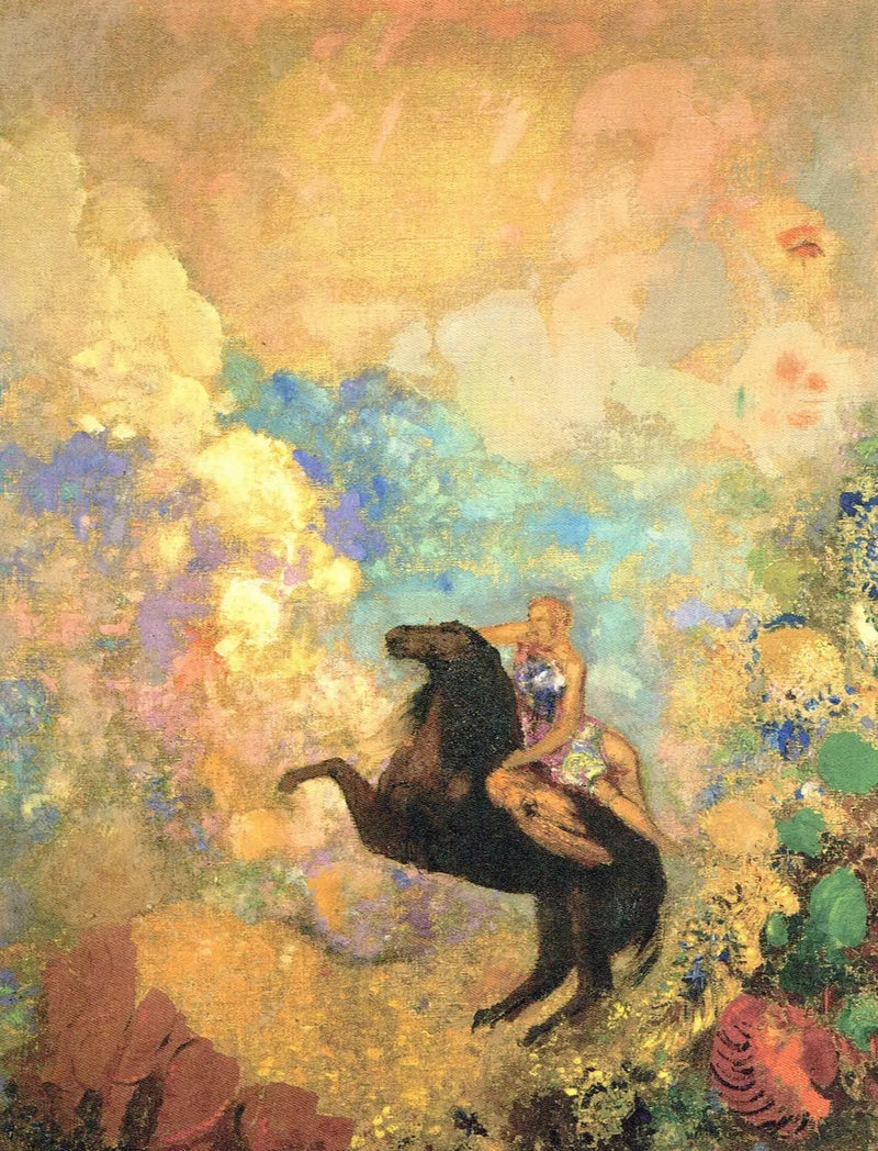 De muze op Pegasus - Odilon Redon