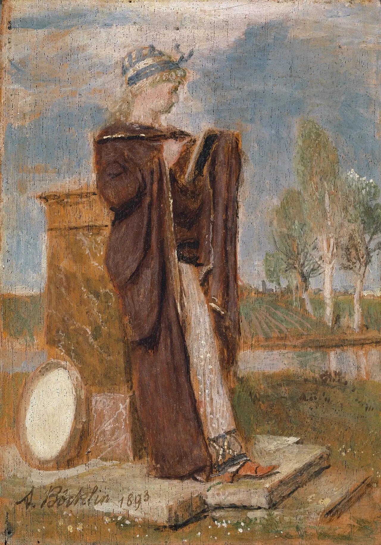La Muse Thalie - Arnold Böcklin image 1 reproduction de peinture à l’huile