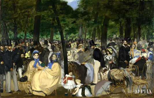 La Musique aux Tuileries - Edouard Manet - Reproductions de tableaux et peintures haut de gamme