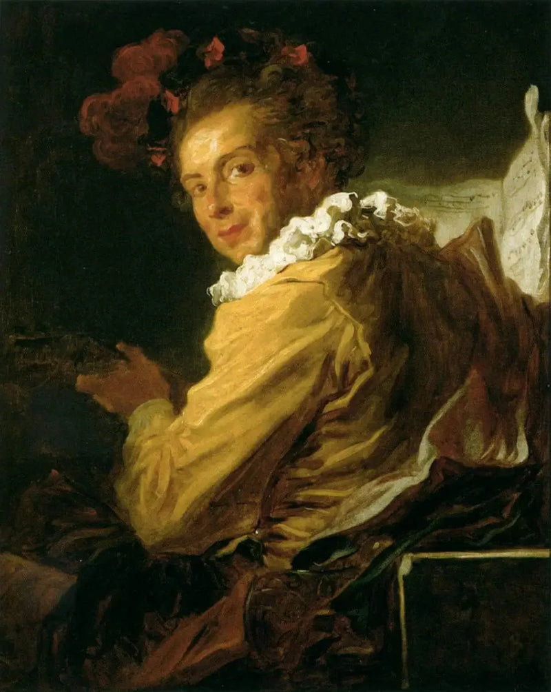 De muziek - Portret van M. de la Bretèche - Jean-Honoré Fragonard