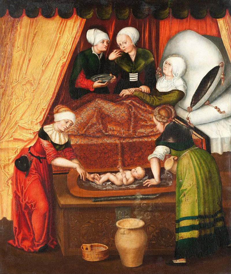 De geboorte van Johannes de Doper - Lucas Cranach de Oudere