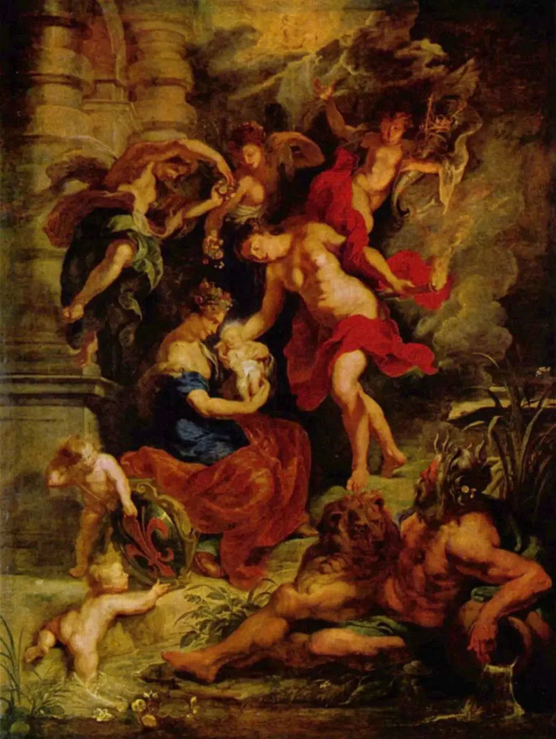 De Geboorte van Maria de Médici op 26 april 1573 in Florence - Peter Paul Rubens