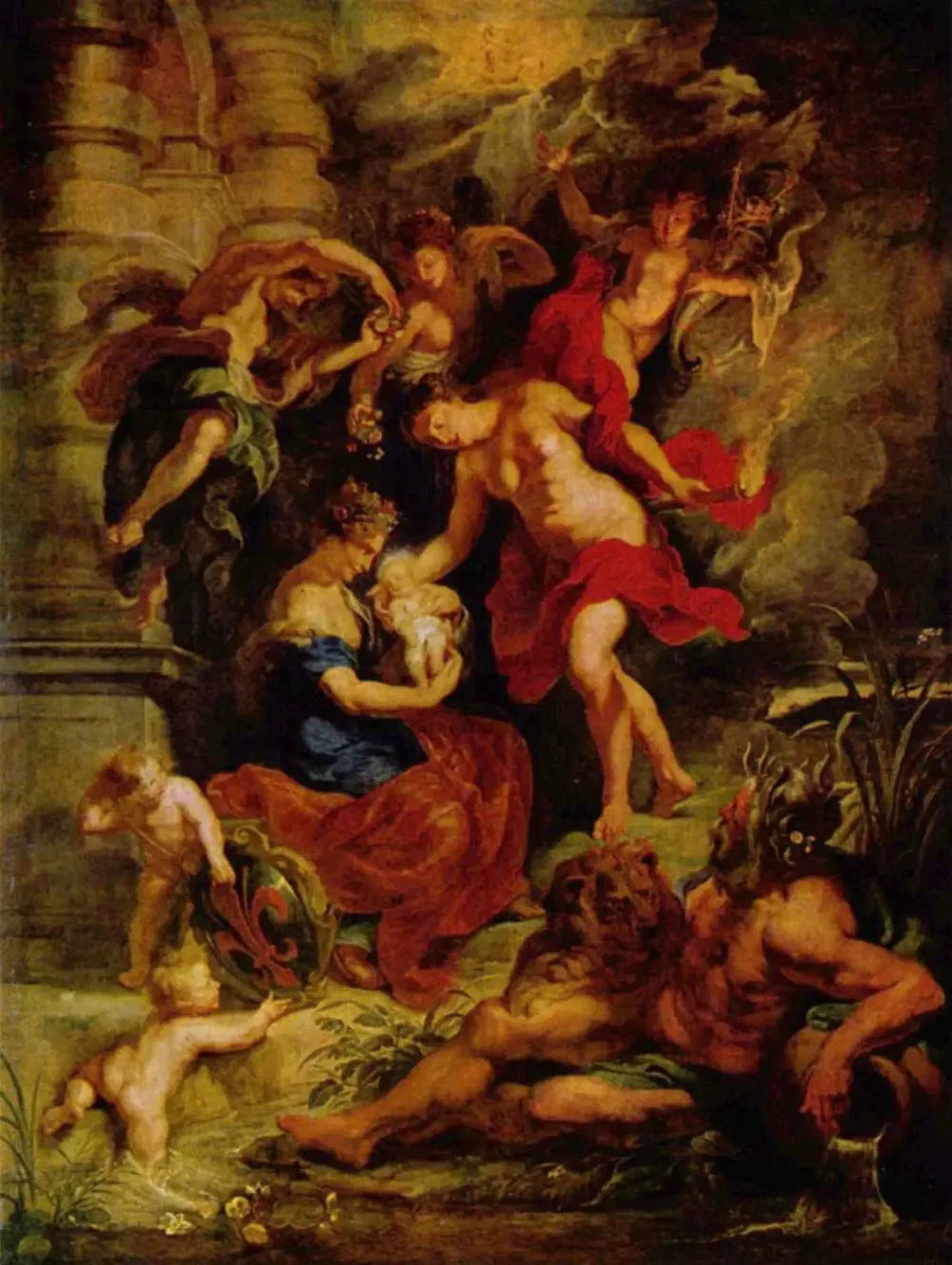 De Geboorte van Maria de Médici op 26 april 1573 in Florence - Peter Paul Rubens