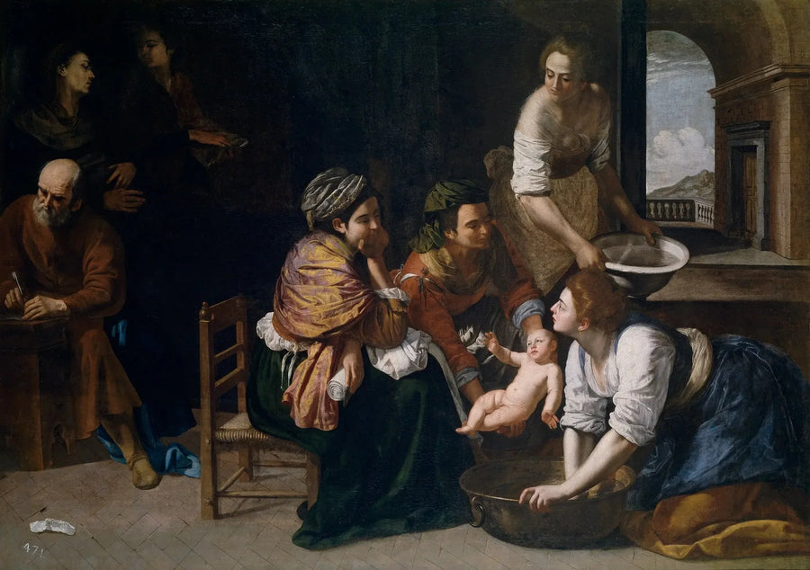 De Geboorte van Johannes de Doper - Artemisia Gentileschi