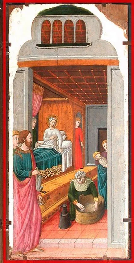 De Geboorte van de Maagd - Giovanni Francesco da Rimini