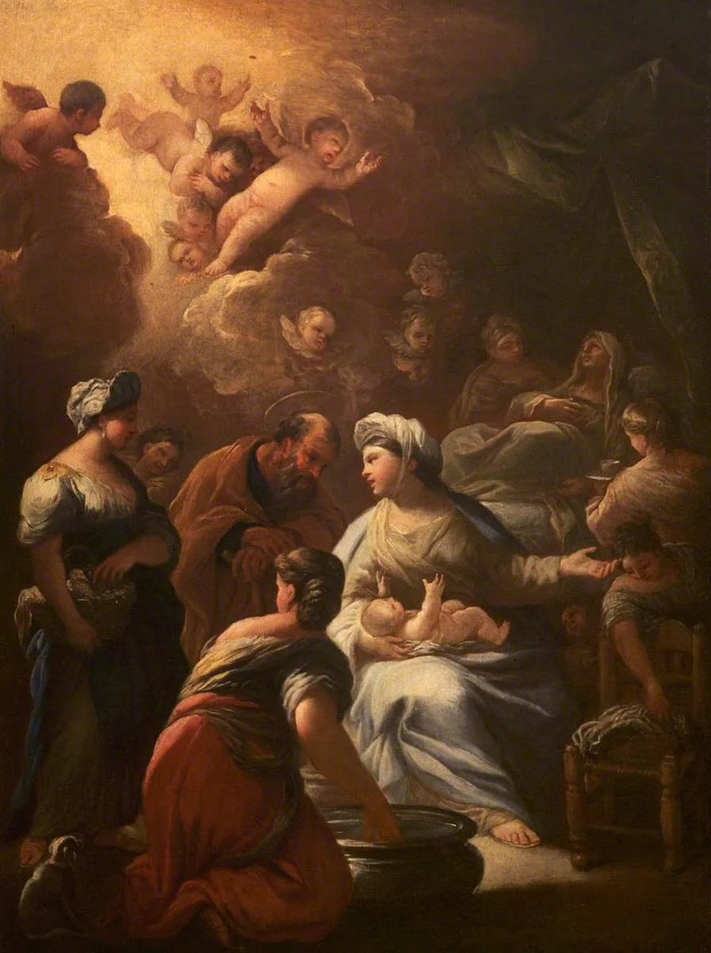 De geboorte van de Maagd Maria - Luca Giordano