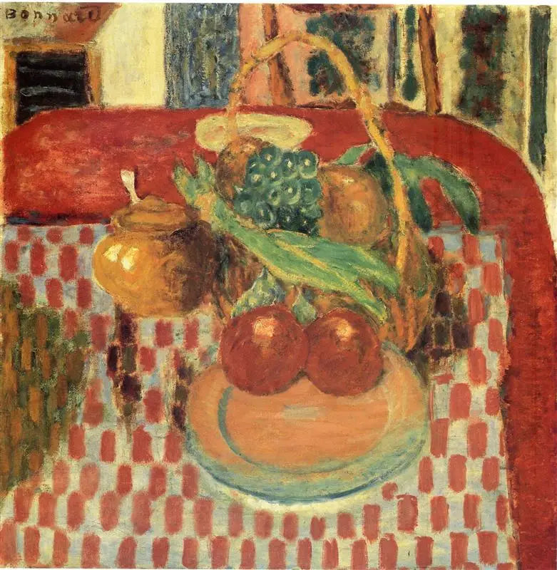 La Nappe à carreaux - Pierre Bonnard image 1 reproduction de peinture à l’huile