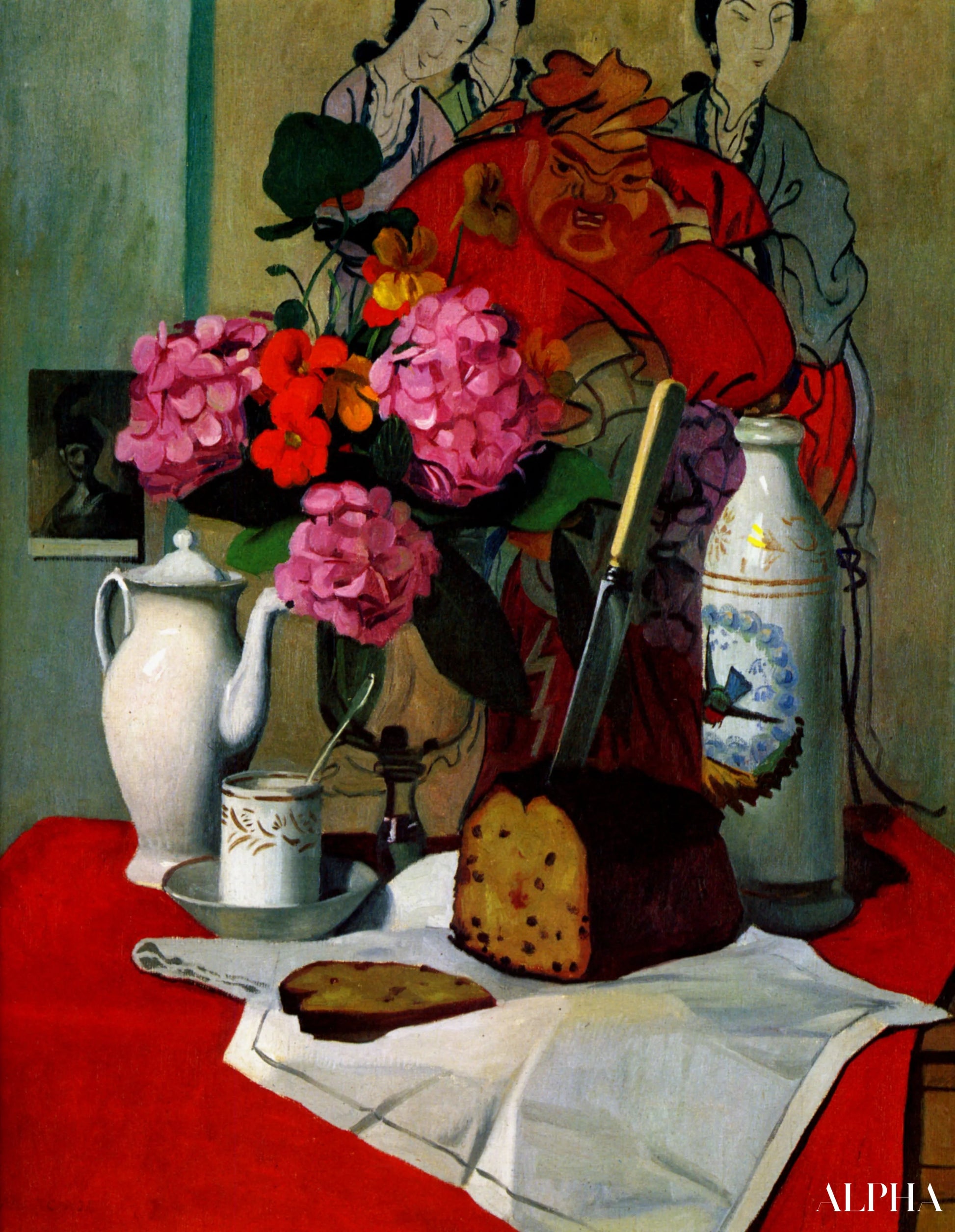 De stilleven in de Chinese schilderkunst - Félix Edouard Vallotton - Reproducties van schilderijen en hoogwaardige schilderijen