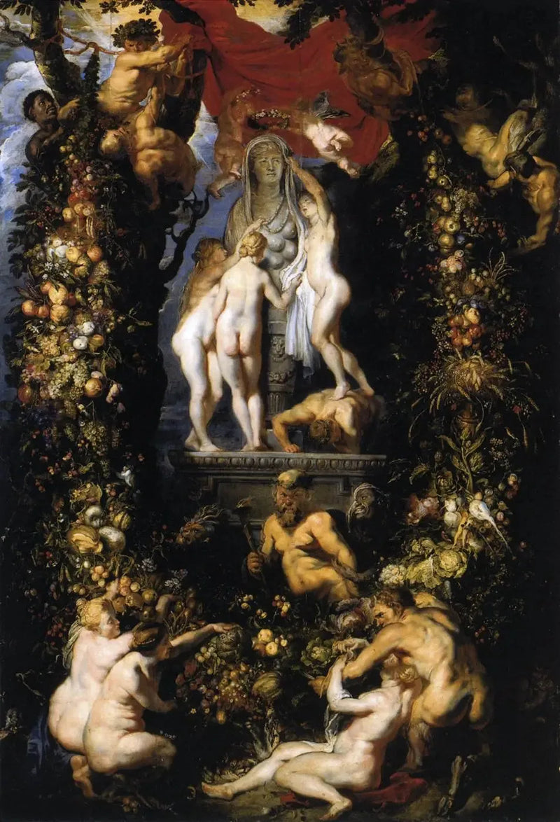 De natuur die de drie graces siert - Peter Paul Rubens