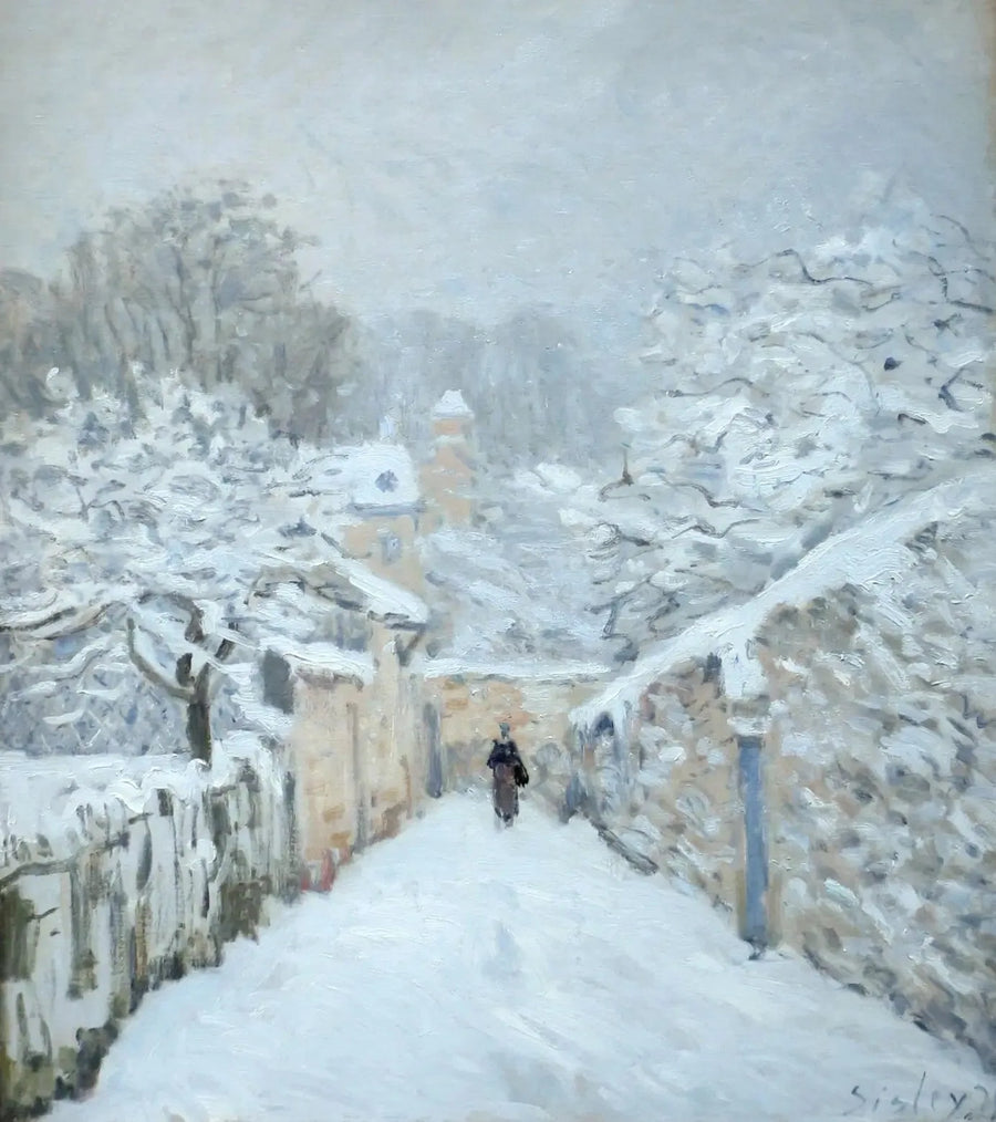 De Sneeuw in Louveciennes - Alfred Sisley