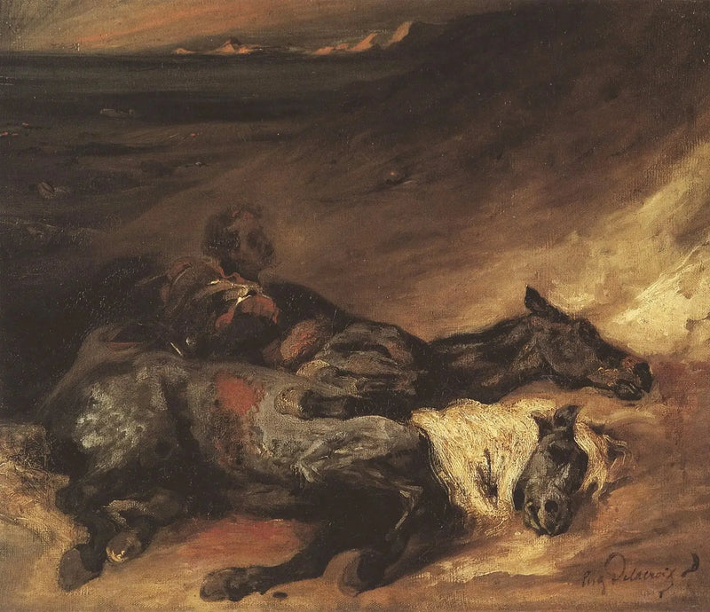 De nacht na de Slag bij Waterloo - Eugène Delacroix