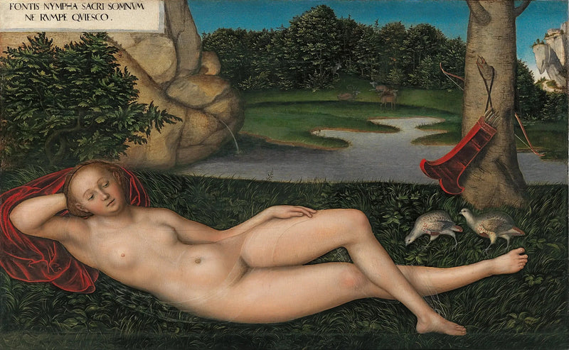 De nimf bij de bron - Lucas Cranach de Oude