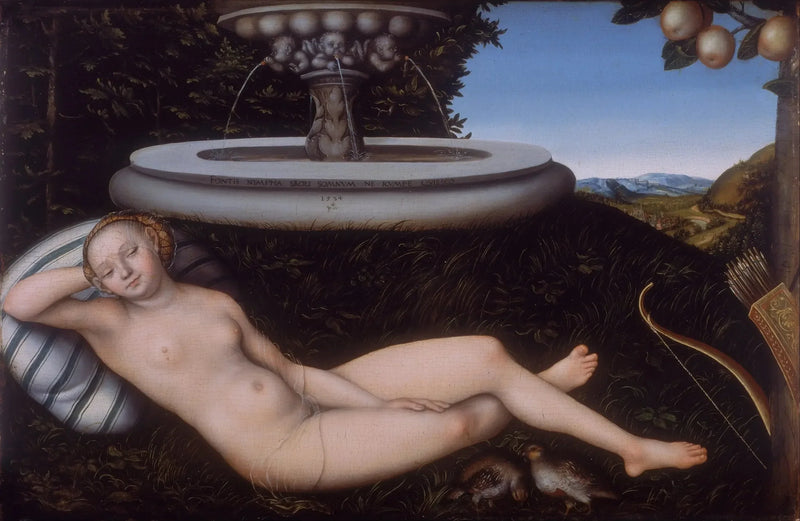 De nimf van de fontein - Lucas Cranach de Oude