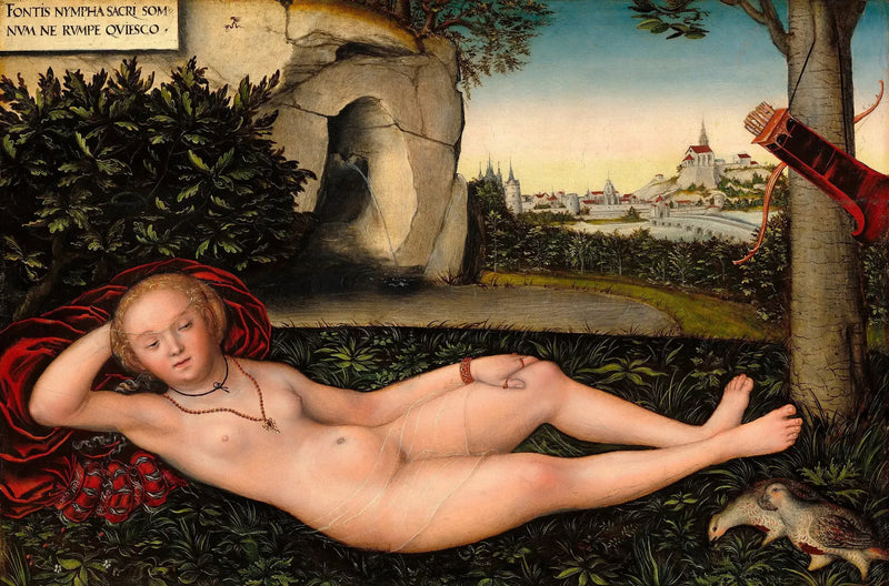 De nimf van de lente - Lucas Cranach de Oude