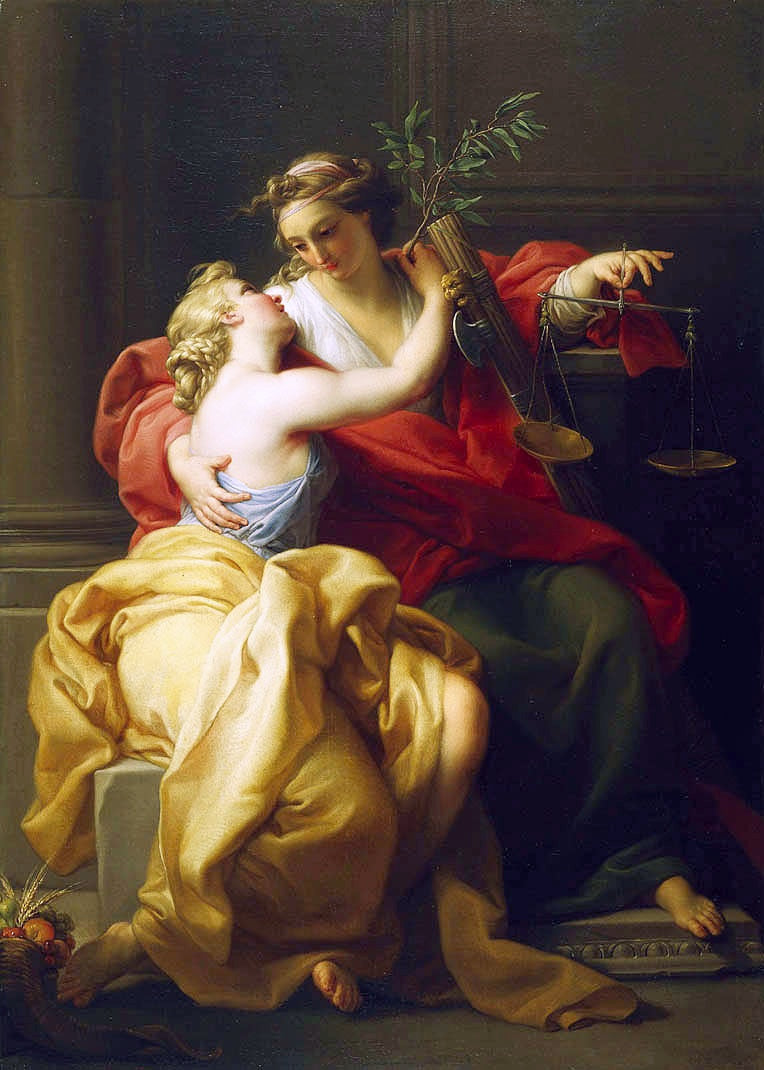 De Vrede en de Rechtvaardigheid - Pompeo Batoni