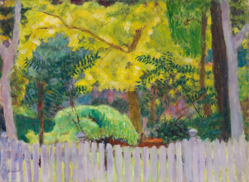 De paarse schutting - Pierre Bonnard