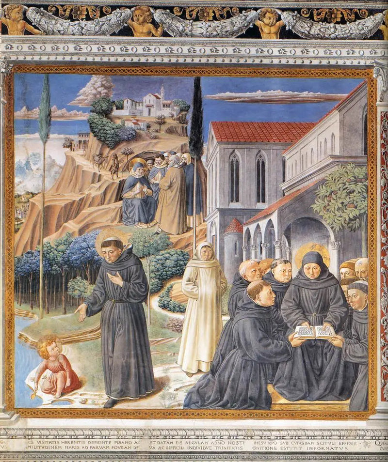 De gelijkenis van de Heilige Drie-eenheid (tafereel 12, zuidmuur) - Benozzo Gozzoli