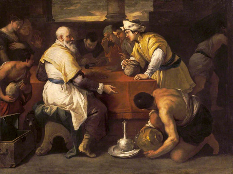 De gelijkenis van de verloren zoon: zijn deel ontvangen - Luca Giordano