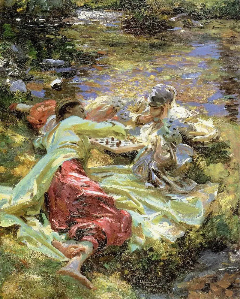 Het schaakspel - John Singer Sargent