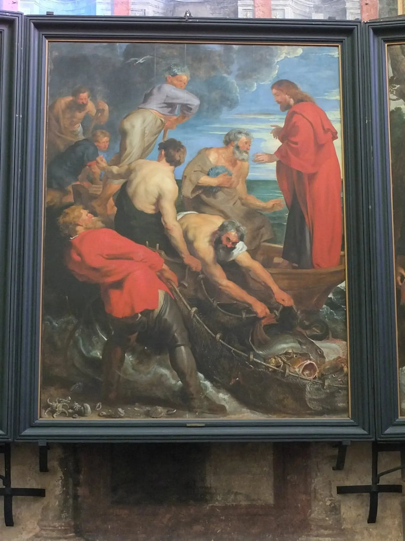 De wonderbare visvangst, centraal paneel - Peter Paul Rubens