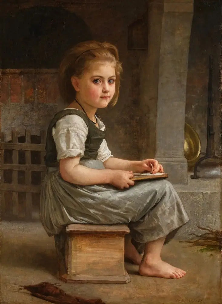 De kleine schoolmeisje - Bouguereau