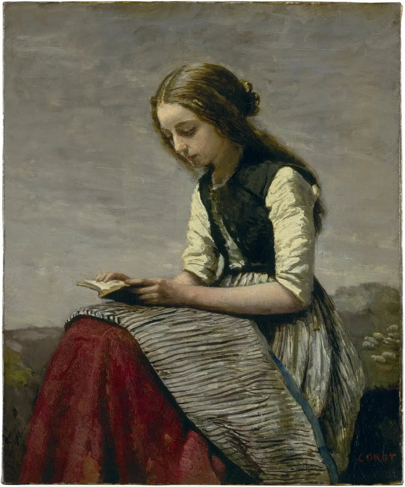 De Kleine Lezeres - Jean-Baptiste Camille Corot