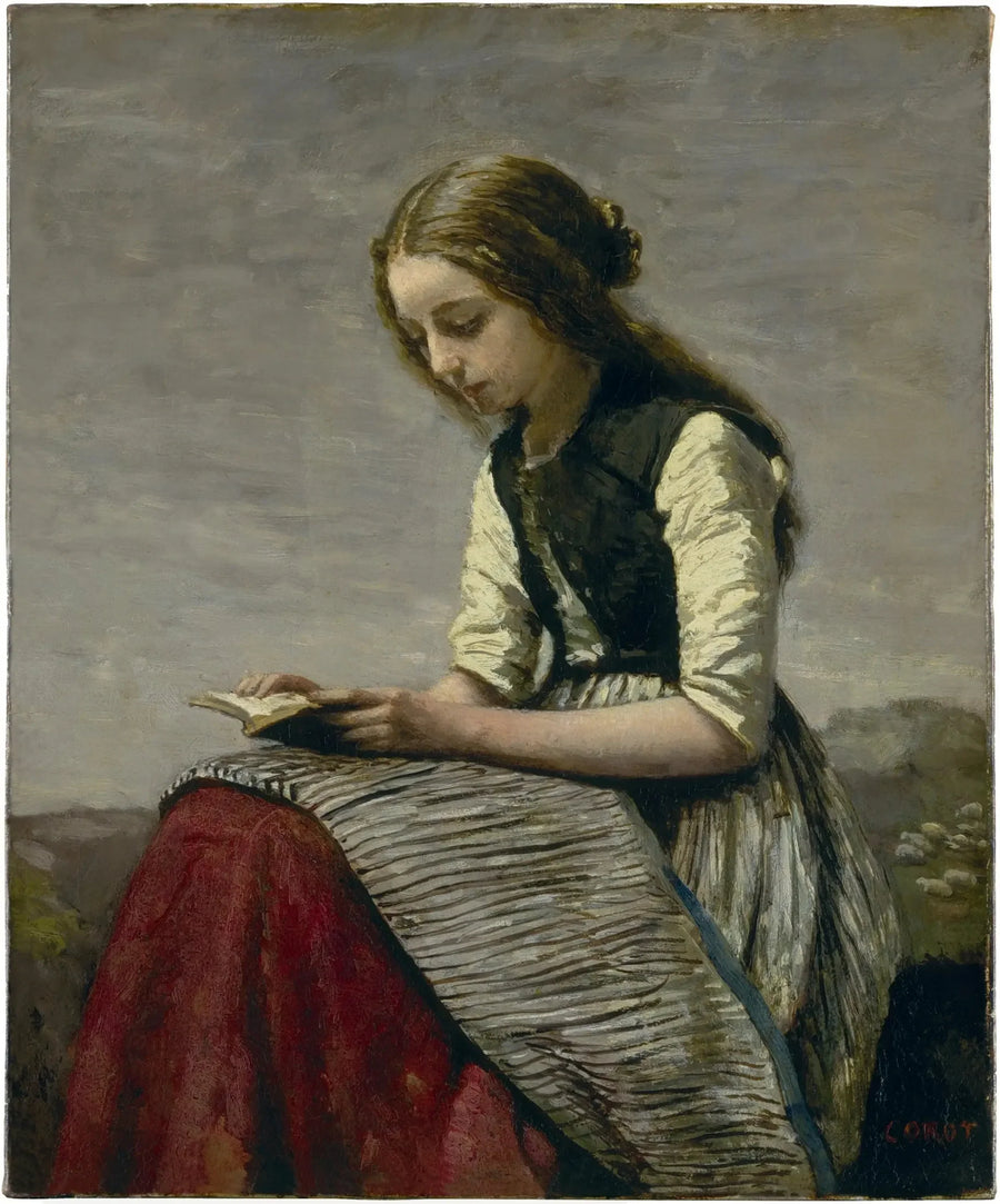 De Kleine Lezeres - Jean-Baptiste Camille Corot