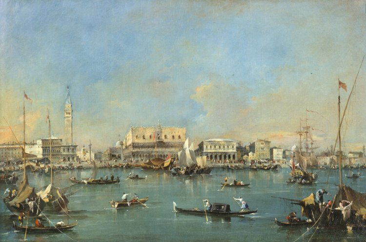 La Piazzetta en de Esclavons-promenade - Francesco Guardi
