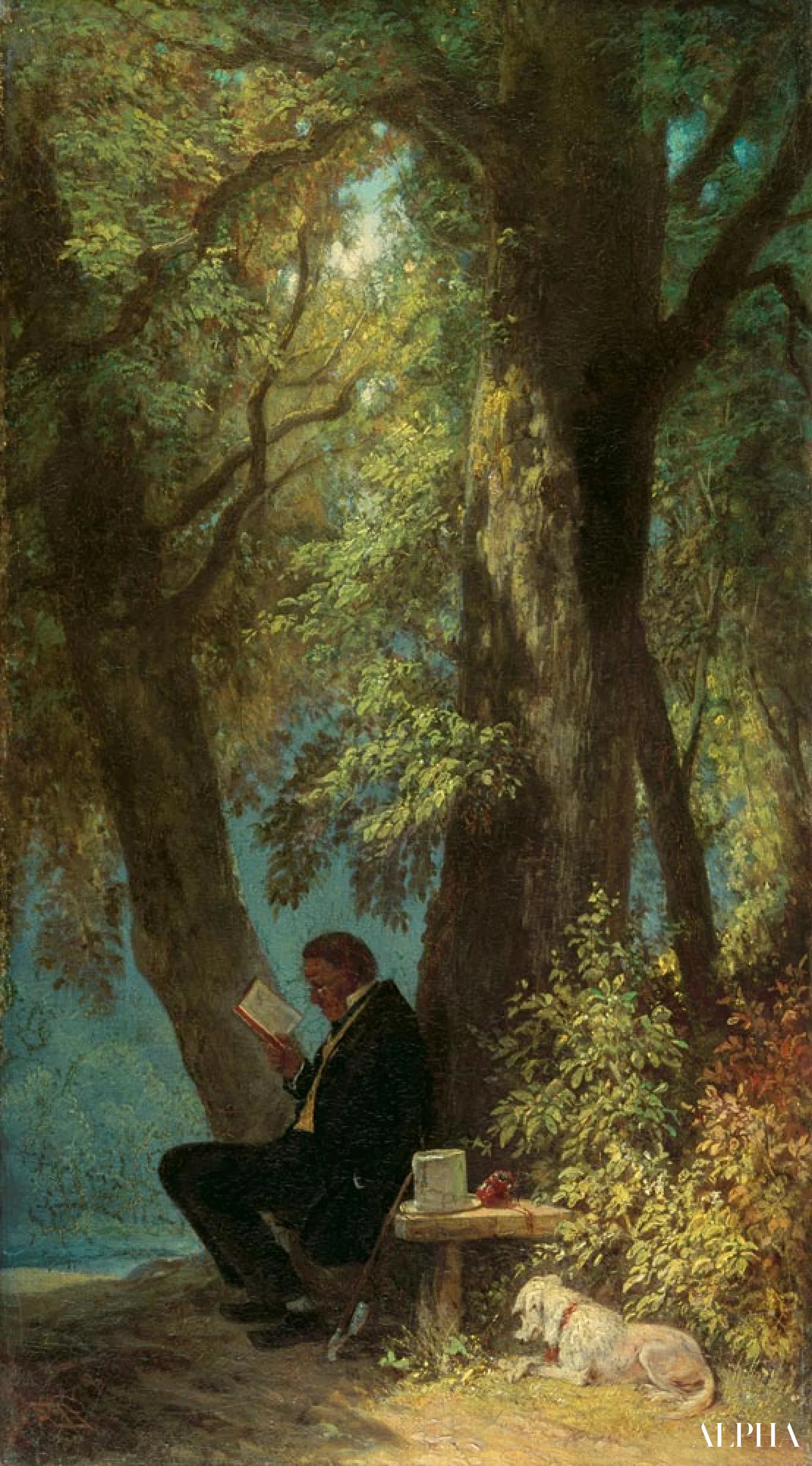 De plaats van favoriet - Carl Spitzweg - Reproducties van schilderijen en hoogwaardige schilderijen