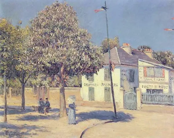La place du marché (La promenade d'Argenteuil) - Gustave Caillebotte image 1 reproduction artisanale de tableau