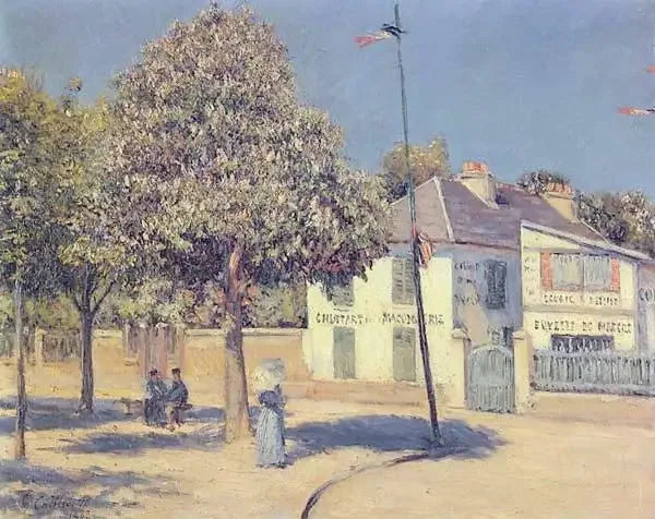 De marktplaats (De promenade van Argenteuil) - Gustave Caillebotte