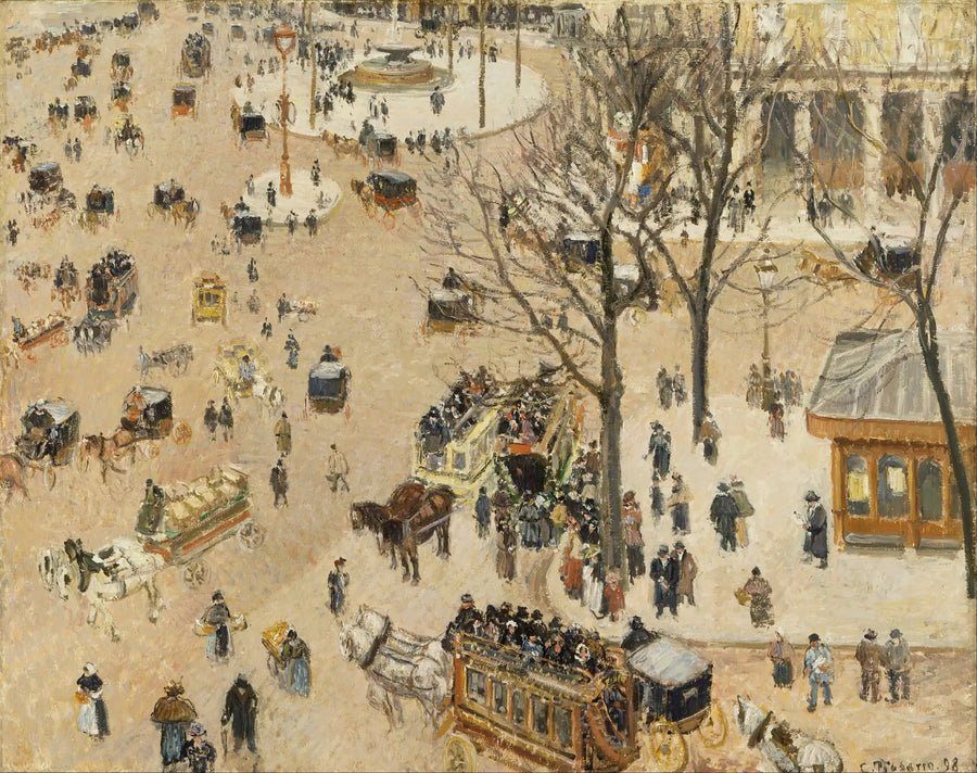 Het Theaterplein Engels - Camille Pissarro