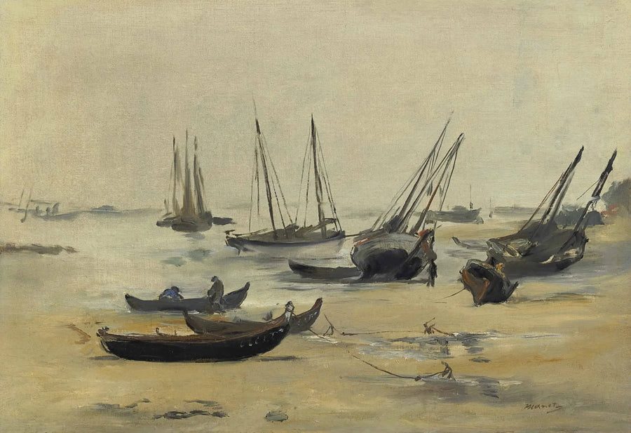 Het Strand bij Laag Water - Édouard Manet